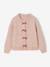 Girl's fancy cardigan with velvet bow anthracite+rosy - vertbaudet enfant 