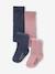 Lot de 2 paires de collants en maille torsadée bébé fille gris chiné+marine - vertbaudet enfant 