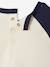 Long-sleeved baby t-shirt with placement print on the front khaki+navy blue - vertbaudet enfant 