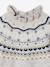 Girl's jacquard jumper with sparkly details marl grey+rosy - vertbaudet enfant 