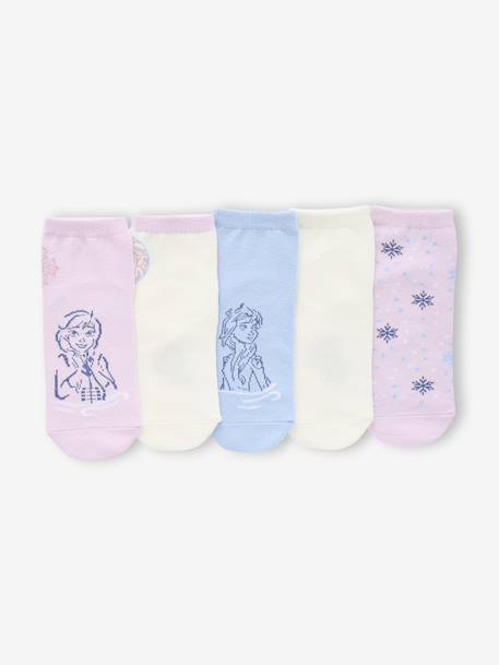 Pack of 5 pairs of Disney® REINE DES NEIGES ankle socks soft lilac - vertbaudet enfant 