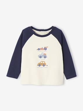 -T-shirt bébé manches longues avec imprimé placé devant