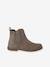 Leather Boots with Zip & Elastic for Girls black+set beige+taupe - vertbaudet enfant 