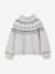 Pull jacquard détails brillants fille gris chiné+rose poudré - vertbaudet enfant 