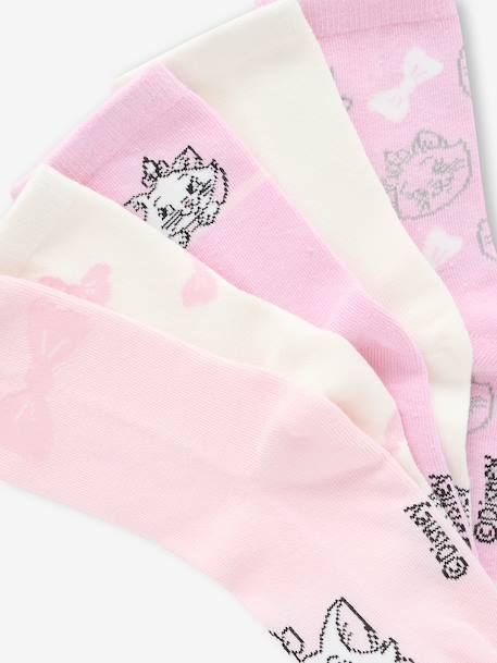 Pack of 5 pairs of DISNEY ANIMALS Marie the Aristocats girls' socks rose - vertbaudet enfant 