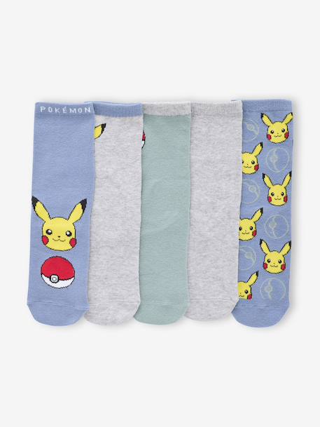 Lot de 5 paires de chaussettes Pokemon bleu ciel - vertbaudet enfant 