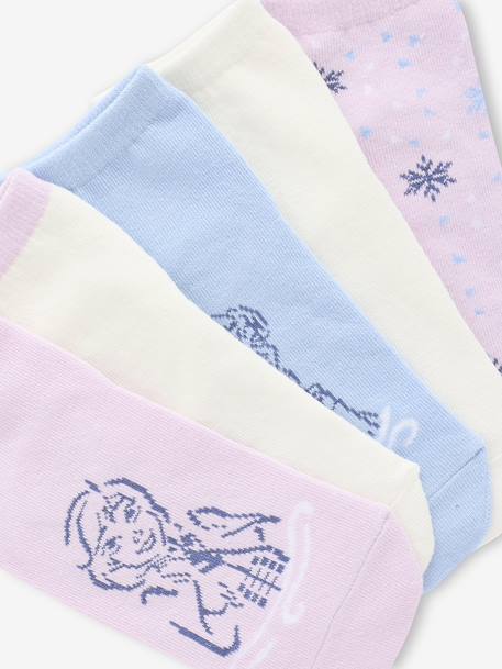 Pack of 5 pairs of Disney® REINE DES NEIGES ankle socks soft lilac - vertbaudet enfant 