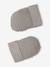 Set of beanie, mittens and slippers in organic cotton and its customisable pouch ecru+marl beige+rose - vertbaudet enfant 