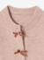Girl's fancy cardigan with velvet bow anthracite+rosy - vertbaudet enfant 