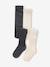 Pack of 2 Girls' Cable Knit Tights anthracite - vertbaudet enfant 