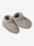 Set of beanie, mittens and slippers in organic cotton and its customisable pouch ecru+marl beige+rose - vertbaudet enfant 