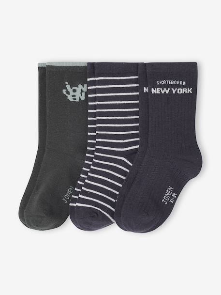 Pack of 3 Pairs of 'Skate' Socks for Boys, JONEN anthracite - vertbaudet enfant 