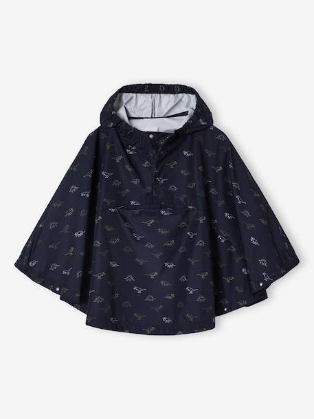Cape de pluie à capuche garçon imprimé dinosaures indigo - vertbaudet enfant 