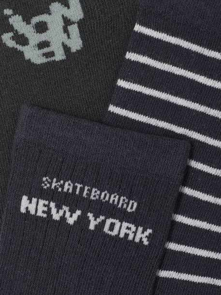Pack of 3 Pairs of 'Skate' Socks for Boys, JONEN anthracite - vertbaudet enfant 