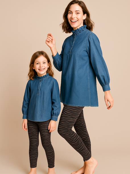 Zebra print leggings for women, ENVIE DE FRAISE mother-daughter capsule collection chocolate - vertbaudet enfant 