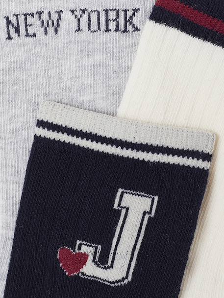 Pack of 3 Pairs of Socks for Girls, JONEN ecru - vertbaudet enfant 