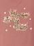 Short-Sleeved T-Shirt with Reversible Sequin Motif, for Girls dusky pink+ecru - vertbaudet enfant 