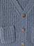 V-neck cardigan for babies in chunky knit grey blue+slate grey - vertbaudet enfant 