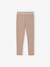 Fleece-Lined Leggings with Shiny Star Print for Girls mocha - vertbaudet enfant 