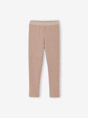 -Legging fille doublé polaire imprimé étoiles brillantes