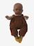 Velvet dungaree set + t-shirt + socks for baby doll brown - vertbaudet enfant 