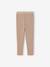 Fleece-Lined Leggings with Shiny Star Print for Girls mocha - vertbaudet enfant 