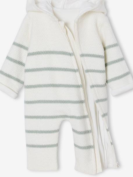 Knitted Jumpsuit + Socks Set for Newborns sage green - vertbaudet enfant 