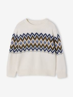 Pull Jacquard Garçon Manches Longues - vertbaudet enfant Garçon-Pull Jacquard Garçon Manches Longues