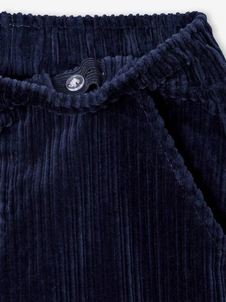 Pantalon en velours côtelé garçon facile à enfiler bleu ardoise+marine - vertbaudet enfant 
