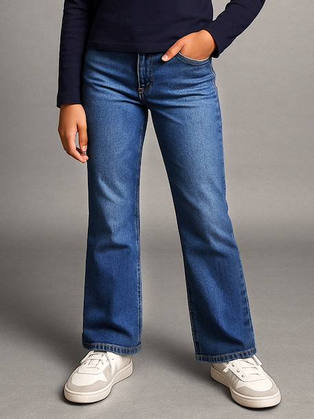 Flared Jeans for Girls, JONEN medium blue - vertbaudet enfant 