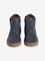 Boys' zipped synthetic boots navy blue - vertbaudet enfant 
