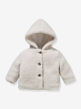 Baby-Outerwear-Coats-Sherpa Burnous Jacket for Babies CYRILLUS 