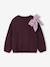 Sequinned Bow Sweatshirt for Girls plum - vertbaudet enfant 