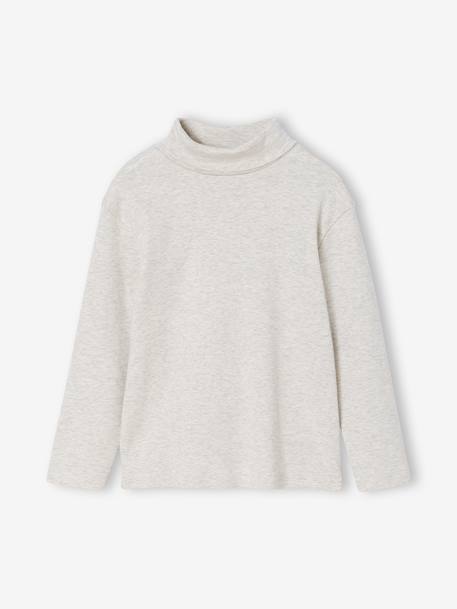 Pack of 3 Polo-Neck Tops BLUE MEDIUM TWO COLOR/MULTICOL+GREY LIGHT MIXED COLOR+khaki - vertbaudet enfant 