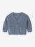 V-neck cardigan for babies in chunky knit grey blue+slate grey - vertbaudet enfant 