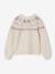 Girl's Christmas cardigan with jacquard patterns and sparkly details ecru - vertbaudet enfant 