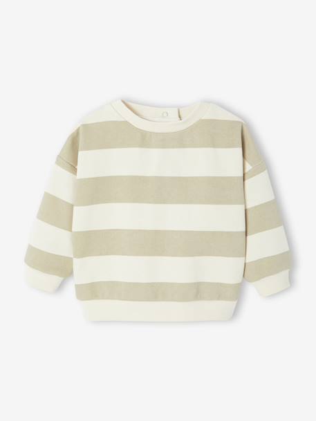 Baby sweatshirt + dungaree set khaki - vertbaudet enfant 
