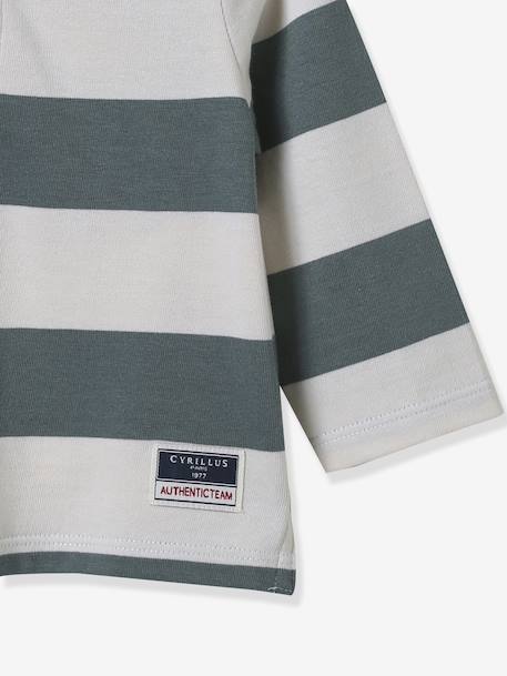 Organic cotton rugby polo shirt for babies CYRILLUS green - vertbaudet enfant 