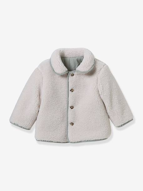 Reversible Jacket for Babies, CYRILLUS aqua green - vertbaudet enfant 