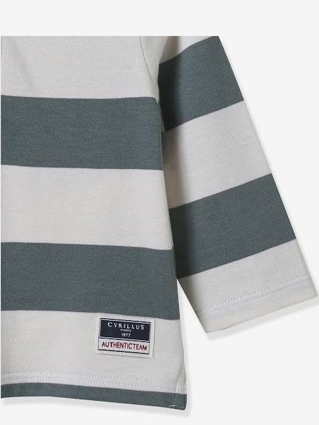 Organic cotton rugby polo shirt for babies CYRILLUS green - vertbaudet enfant 