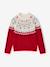 Girl's Christmas jacquard jumper red - vertbaudet enfant 