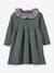 Dress in knitted fabric with Liberty fabric collar for babies by CYRILLUS olive - vertbaudet enfant 