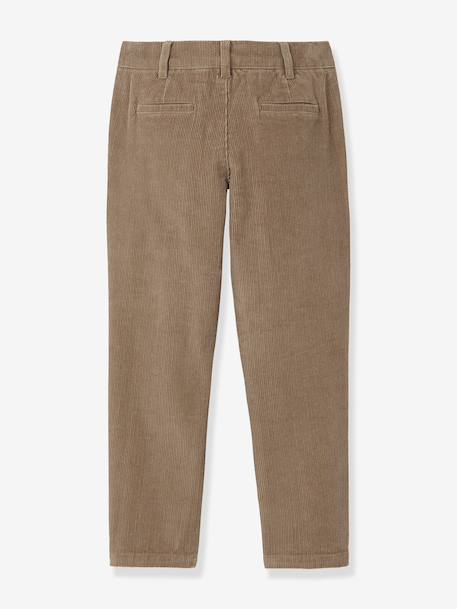 Boys' velvet chino trousers CYRILLUS green - vertbaudet enfant 