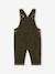 Baby sweatshirt + dungaree set khaki - vertbaudet enfant 