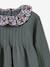Dress in knitted fabric with Liberty fabric collar for babies by CYRILLUS olive - vertbaudet enfant 