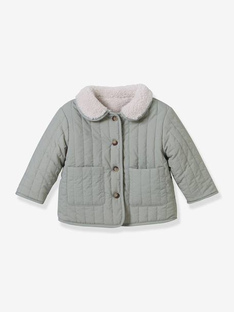 Reversible Jacket for Babies, CYRILLUS aqua green - vertbaudet enfant 
