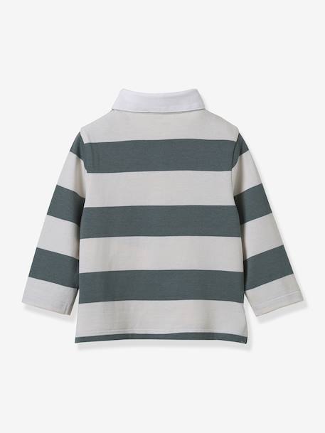 Organic cotton rugby polo shirt for babies CYRILLUS green - vertbaudet enfant 