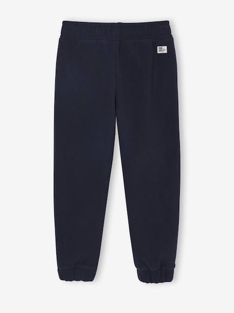 Fleece Joggers for Boys navy blue - vertbaudet enfant 