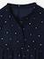 Girl's printed velvet dress navy blue+tomato red - vertbaudet enfant 