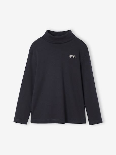 Pack of 3 Polo-Neck Tops BLUE MEDIUM TWO COLOR/MULTICOL+GREY LIGHT MIXED COLOR+khaki - vertbaudet enfant 